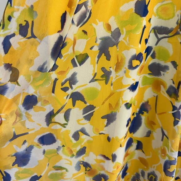 IEENA FOR MAC DUGGAL
Yellow Crossed Halter Tie Waist Jumpsuit (D7) - Picture 12 of 14